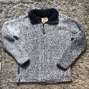 Navy Blue Sherpa quarterzip